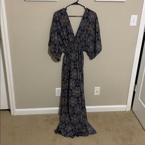 Kimono sleeve maxi dress